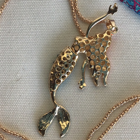 Boutique NEW - mermaid bling rhinestone necklace - Picture 5 of 5